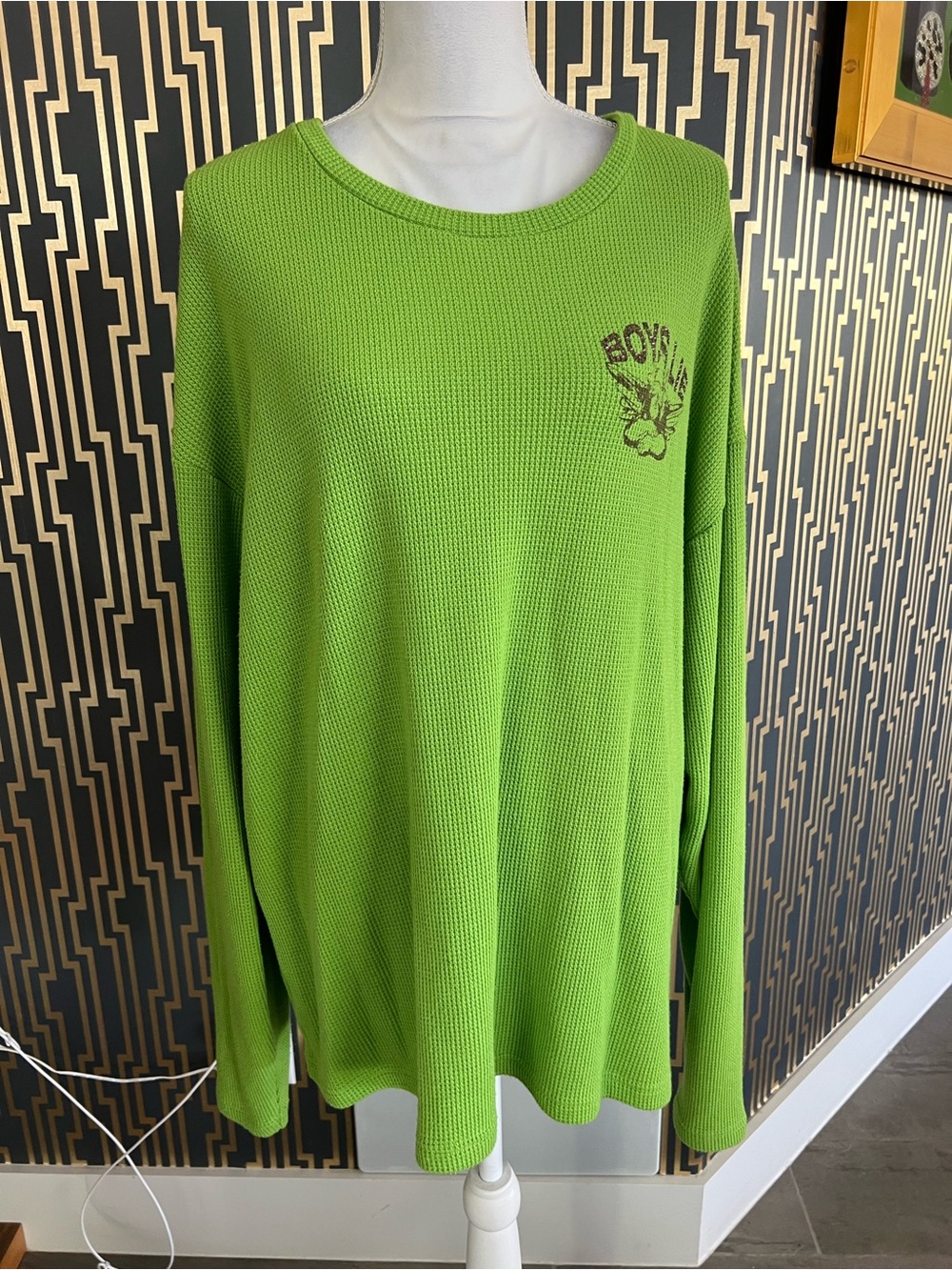 Boys Lie Waffle Knit Crewneck